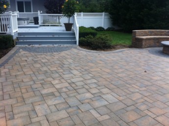 Paver Patio to Hot Tub Deck