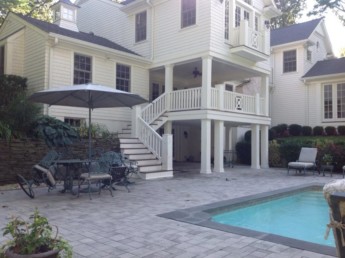 Custom Staircase from Deck to Pool