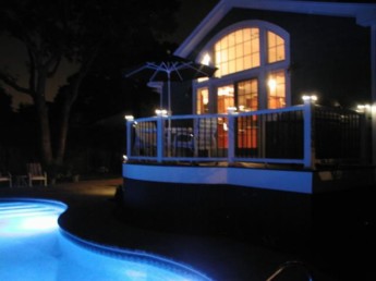 Trex Curved Pool Deck with Lighting